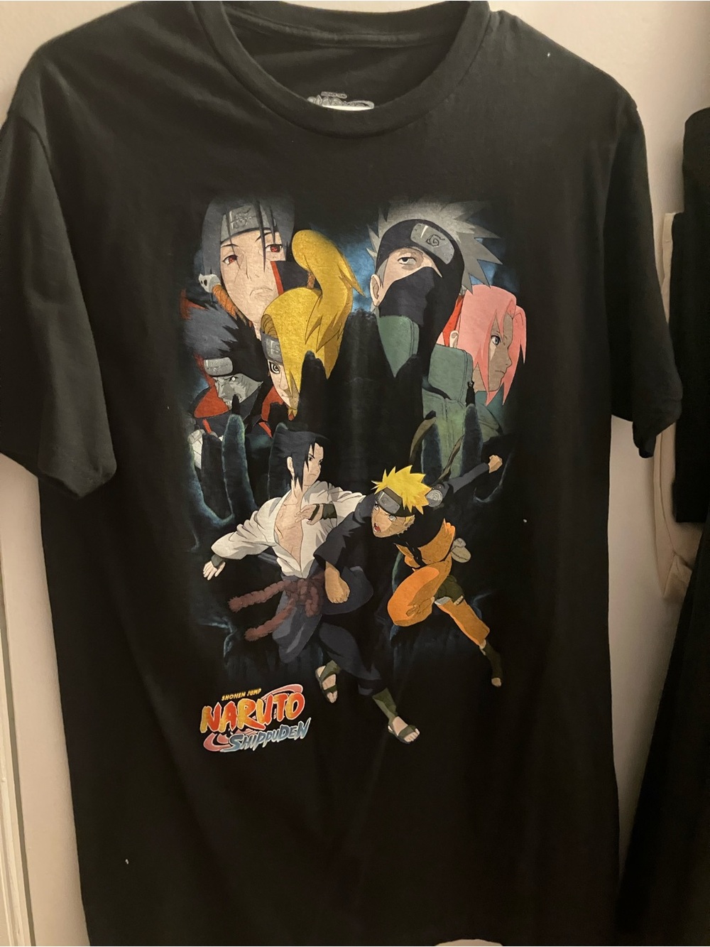 Naruto Shippuden Character Collage Short Sleeve Tee - Black